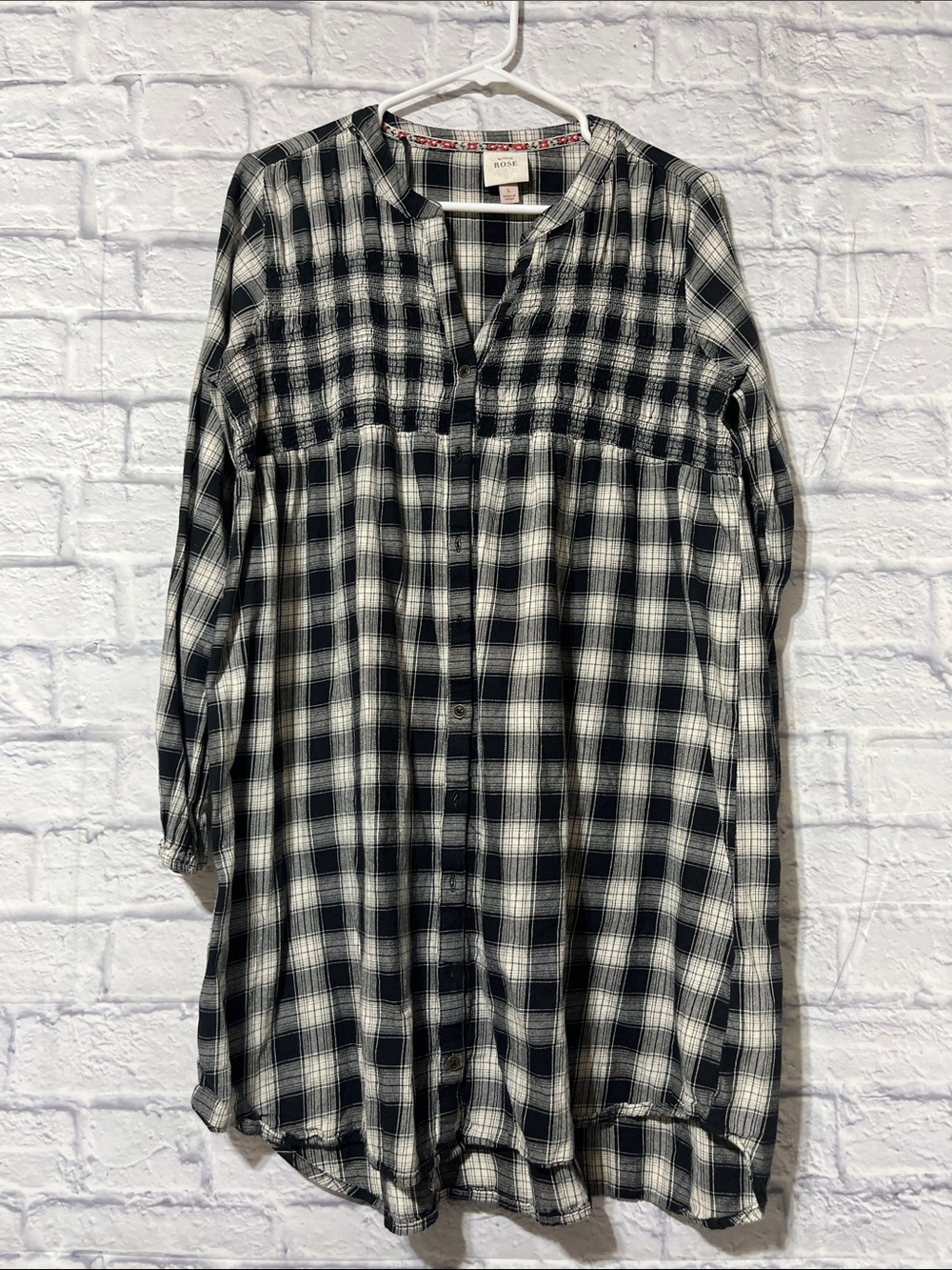 Knox rose Black & White Plaid women Dress -